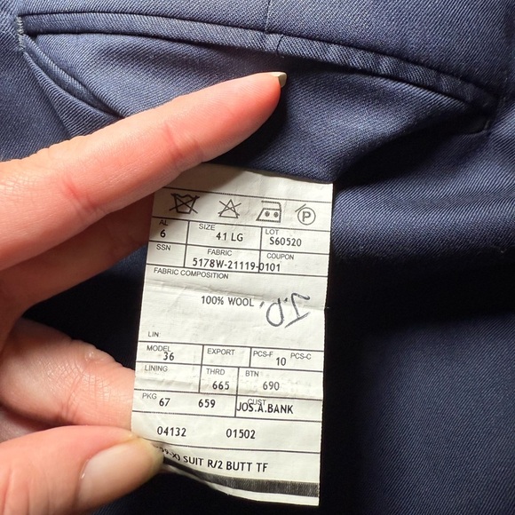 Men's 100% wool trousers 41L - Picture 5 of 5